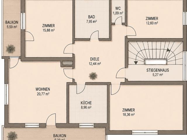 Ab sofort schöne 4 Zimmer Etagenwohnung zu vermieten