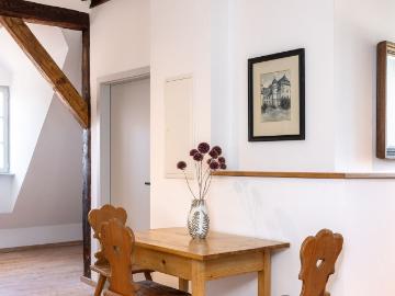 Above the rooftops: first occupancy, maisonette up to 2 pers., contract with extension option, fully furnished, super central, old town, price includes 7% VAT, Erlangen Amsterdam Apartments for Rent