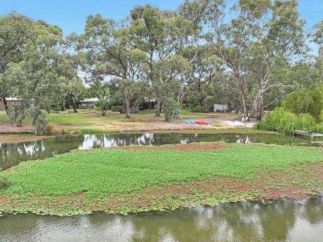 Absolute Gunbower Creek Frontage. Three Bedroom Residence + Ensuite. Excellent Shedding / Workshop / Storage