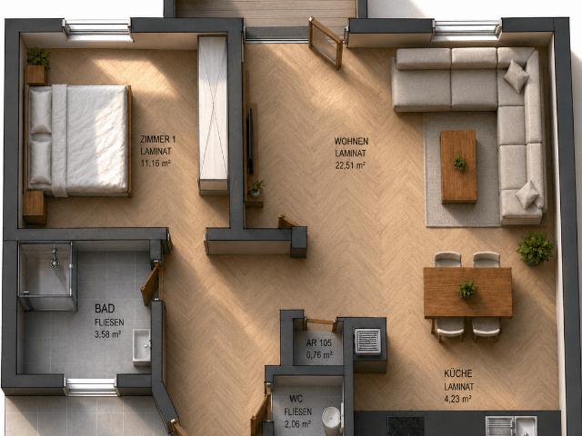 Absolute Ruhelage in Graz Wetzelsdorf: Exklusive und modern ausgestattete Wohnung mit Balkon