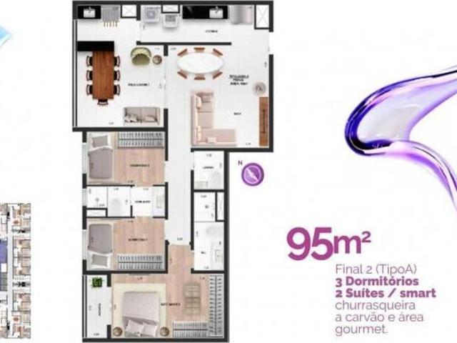 Ágatha Ánalia Franco | Construtora Yonder | Construção | 95 metros | 03 dormitórios | suíte | varand