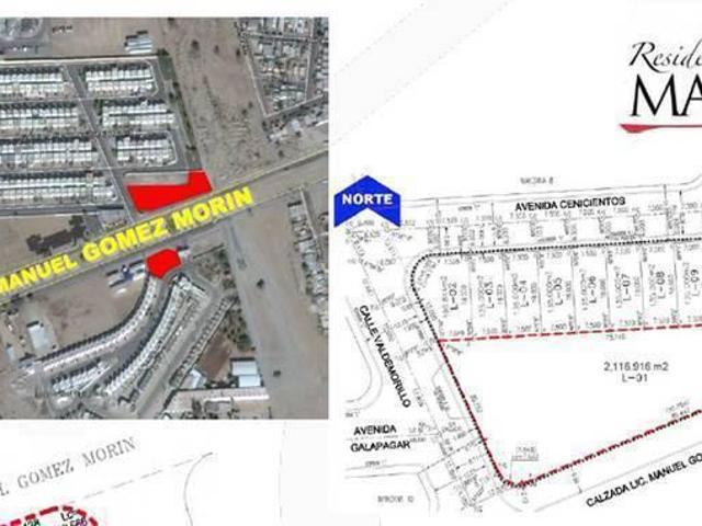 Adquiere terreno comercial de 2,116.92 m2 sobre Calz.G?mez Mor?n