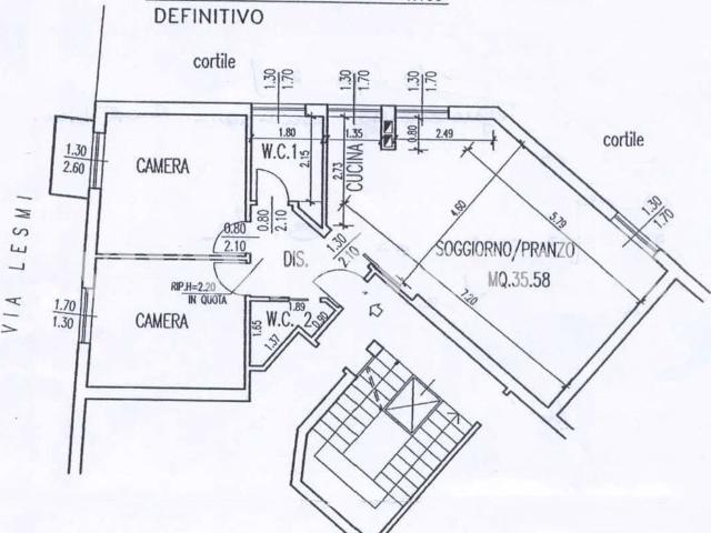 Affittasi trilocale a Milano via Lesmi