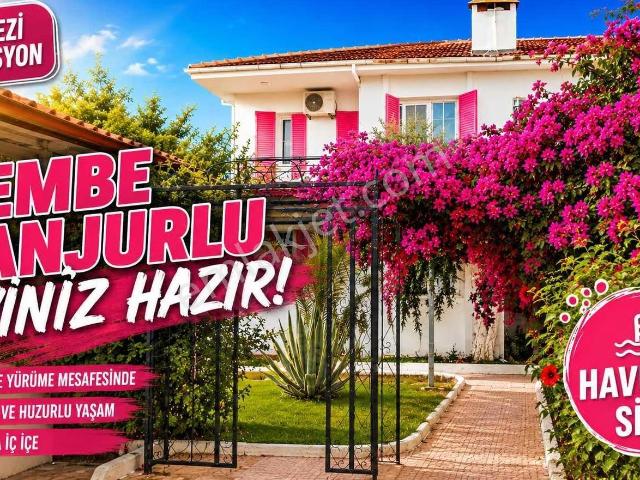 Akbük Merkezde Havuzlu Sitede Geniş Bahçeli 3+1 Yazlık