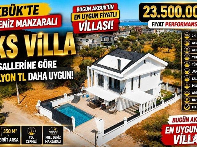 AKBÜK'ÜN EN UYGUN FİYATLI VİLLASI! FULL DENİZ MANZARALI 3+1 MÜSTAKİL HAVUZLU 23.500.000 TL