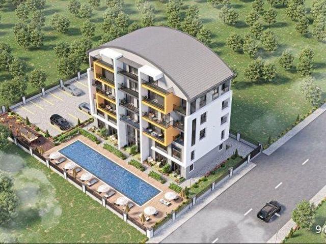 Aksu Güzelyurtta Sıfır Yapılı Havuz manzaralı 1+1 Loft Daire