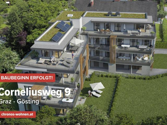 Neubauprojekt in Ruhelage in Gösting! Ca. 42m² 2 Zimmerwohnung mit Westbalkon!