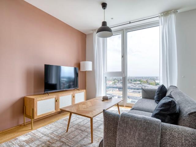Airy Donaustadt 1BR w/ Gym & Rooftop Pool, nr U1, Vienna Amsterdam Apartments for Rent