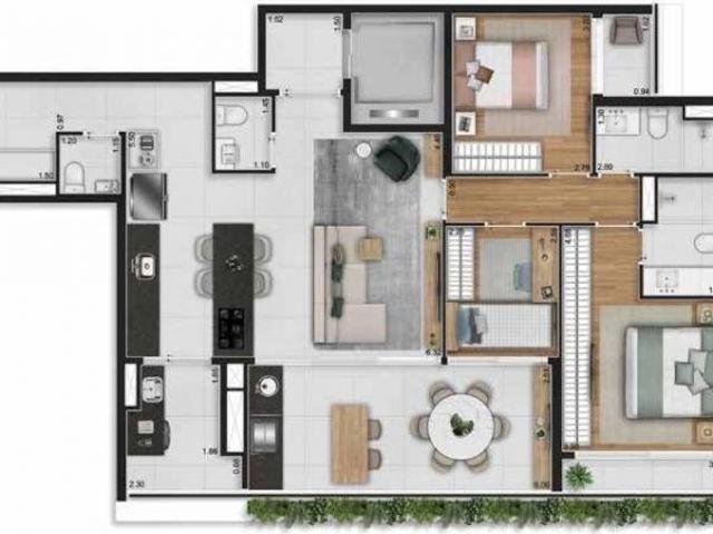 Aire Alto de Pinheiros | Construtora Trisul | Construção | 124 metros | 03 dormitórios | suíte | var