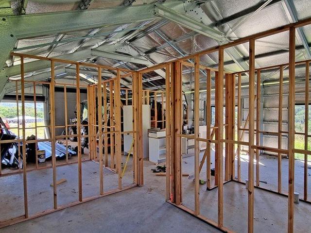 Almost complete 2 bedroom livable shed with views