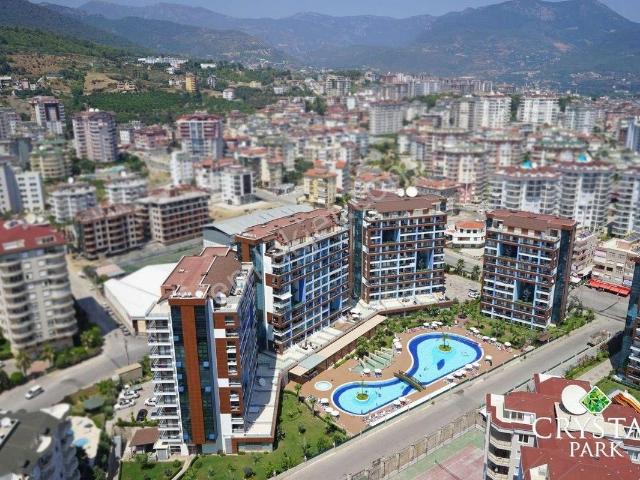 Alanya Cikcilli Crystal Park 2 Kompleksinde Deniz Ve Alanya Kalesi Manzaralı Satılık 2+1 Daire