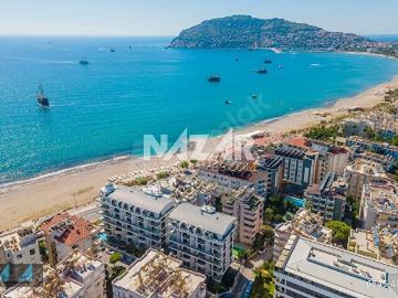 Alanya Cumhuriyet'de Kiralık 2+1 Eşyalı Denize Sıfır Daire