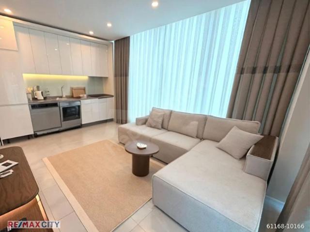 ALANYA AVSALLAR LÜKS SİTE'DE DENİZ MANZARALI SATILIK 1+1 DAİRE