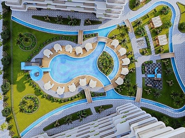 ALANYA AVSALLAR SATILIK SİTE İÇİ HAVUZ MANZARALI LÜKS 1+1 DAİRE