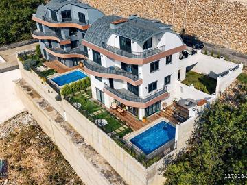 ALANYA BEKTAŞ'TA PANORAMİK DENİZ MANZARALI 5+2 ÖZEL TASARIM VİLLA