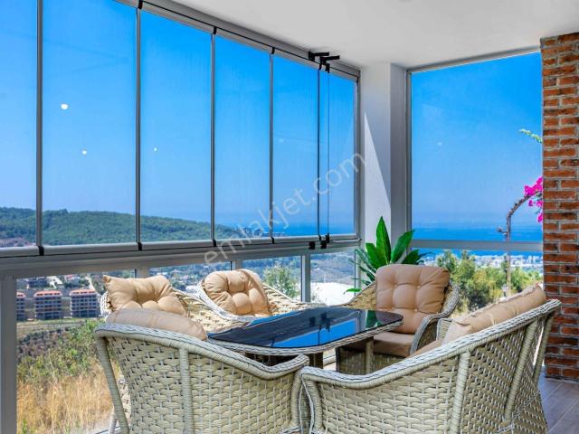 Alanya Kargıcakta Deniz Manzaralı Full Lüks Eşyalı 2+1 Daire