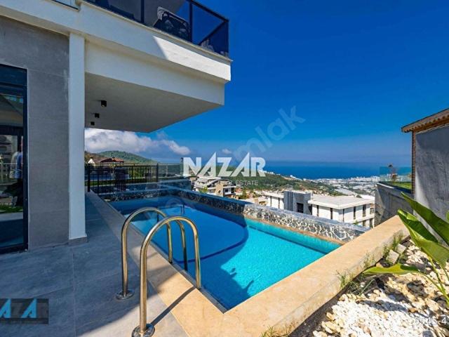Alanya Kargıcakta Satılık 3+2 Manzaralı Müstakil Eşyalı Villa