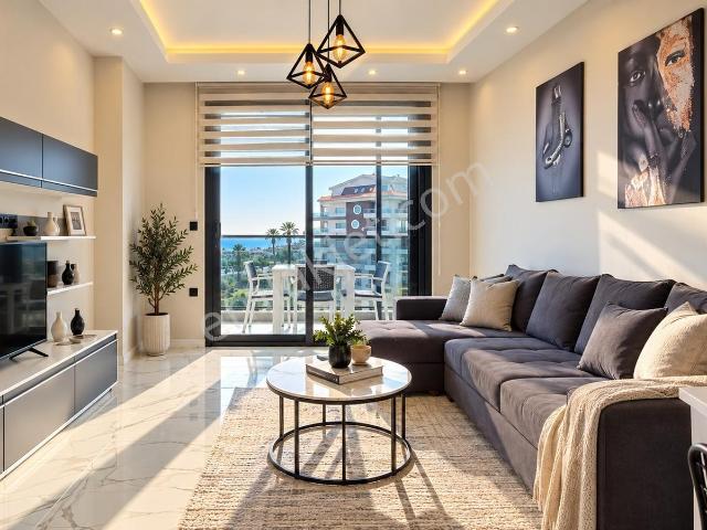 Alanya Kestel'de Denize Sıfır 2+1 Kale Ve Deniz Manzaralı Daire