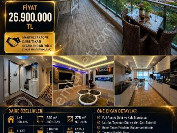 Alanya Küçükhasbahçe'de Full Alanya Manzaralı Lüks 4+1 Dubleks