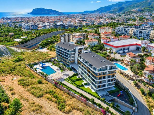 Alanya Oba'da Lüks Sitede Deniz Ve Havuz Manzaralı 1+1 Daire