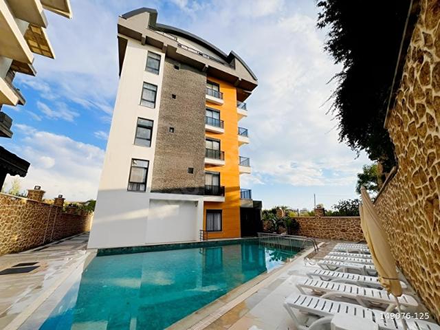 ALANYA OBADA SATILIK 1+1 SİTE İÇİ DENİZ KALE MANZARALI DAİRE