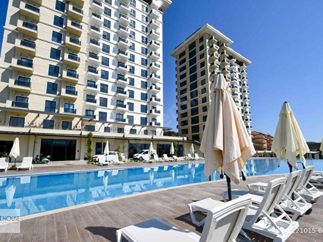 ALANYA MAHMUTLARDA DENİZ MANZARALI LÜKS KOMPLEKS SIFIR 1+1 SATILIK