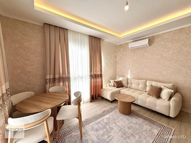 ALANYA MAHMUTLARDA YENİ BİNADA SIFIR LÜKS EŞYALI 1+1 SATILIK DAİRE