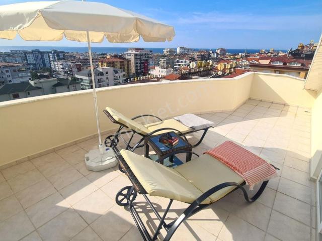 Alanya Merkezde Deniz & Kale Manzaralı 4+1 Geniş Dubleks Daire
