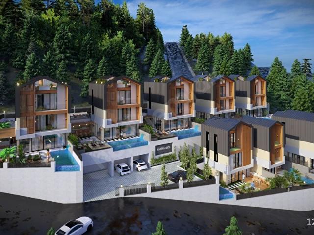 ALANYA TEPEDE DAİRE FİYATINA ULTRA LÜKS 4+1 MÜSTAKİL JAKUZİLİ VİLLA