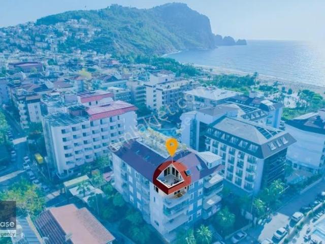 Alanya'da Damlataş Ta Sahile 100m Satılık 3+1 Dubleks Daire