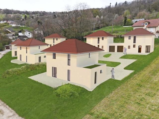 Albens a vendre maison jumelée 5 pièces 108 m2 env + garage sur terrain de 471 m2 env