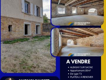 ALBIGNY SUR SAÔNE PLATEAU / APPARTEMENT À RENOVER A FORT POTENTIEL
