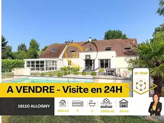 Allogny 18110 Achat / Vente maison 11 pièces t11 piscine