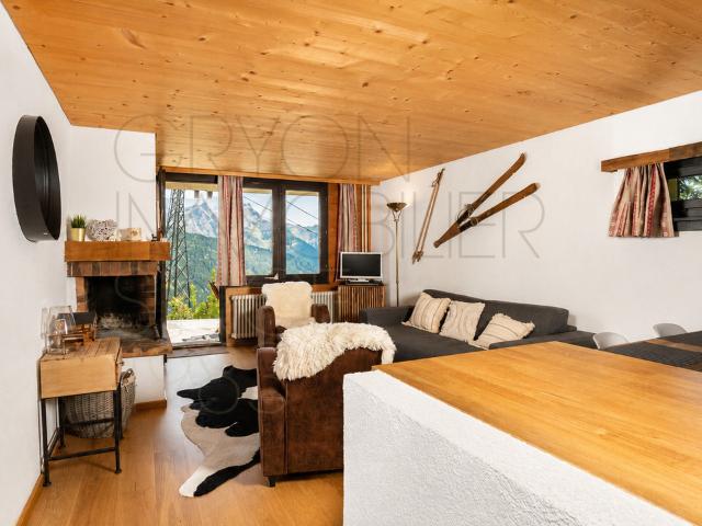 Alpe des Chaux – renovierte 2,5 Zimmer Wohnung mit Terrasse und Aussic