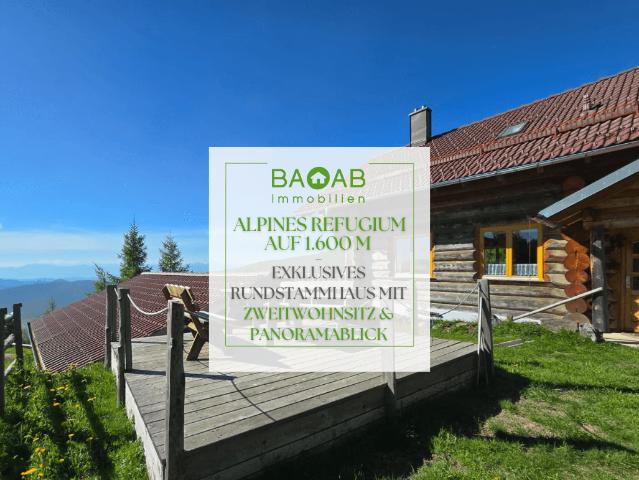 ALPINES REFUGIUM AUF 1.600 M | EXKLUSIVES RUNDSTAMMHAUS MIT ZWEITWOHNSITZ & PANORAMABLICK