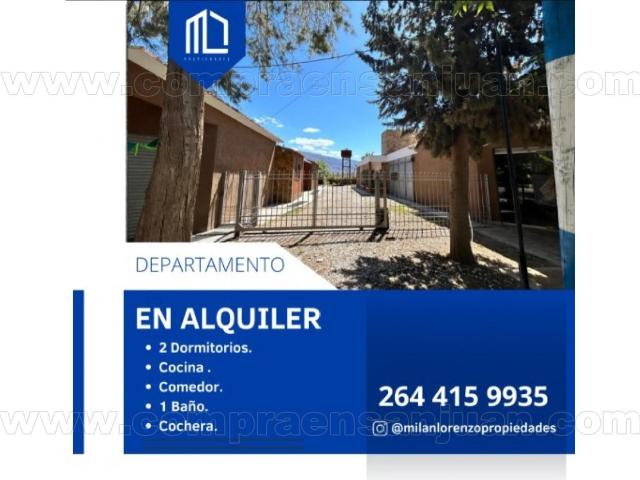 Alquila Departamento 2 Dormitorios En Pocito Con Cochera