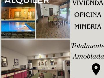 Alquiler Casa Dos Dormitorios, Amoblada Con Pileta, Cochera Y Amplio Espacio Verde Chimbas