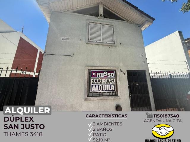 Alquiler de espectacular Departamento 2 ambientes en La Matanza San Justo