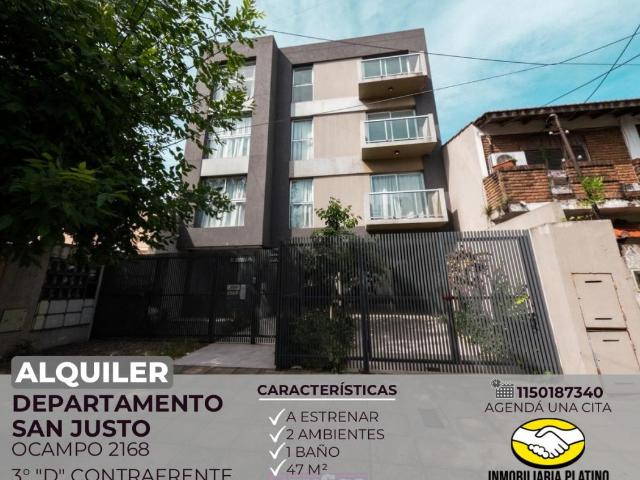 Alquiler de espectacular Departamento 2 ambientes en La Matanza San Justo