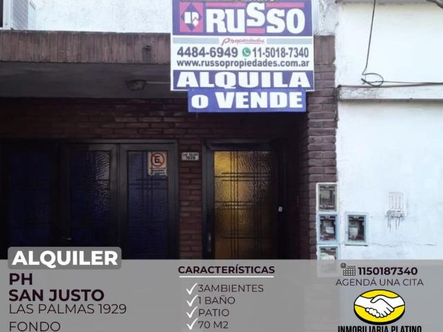 Alquiler de espectacular Departamento 3 ambientes en La Matanza San Justo