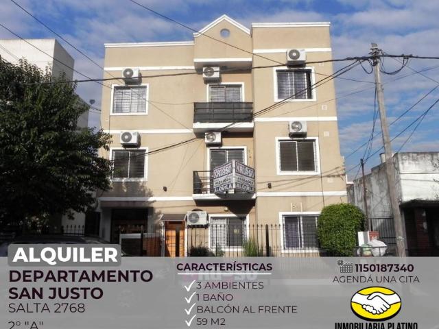 Alquiler de espectacular Departamento 3 ambientes en La Matanza San Justo