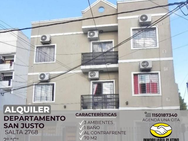 Alquiler de espectacular Departamento 3 ambientes en La Matanza San Justo