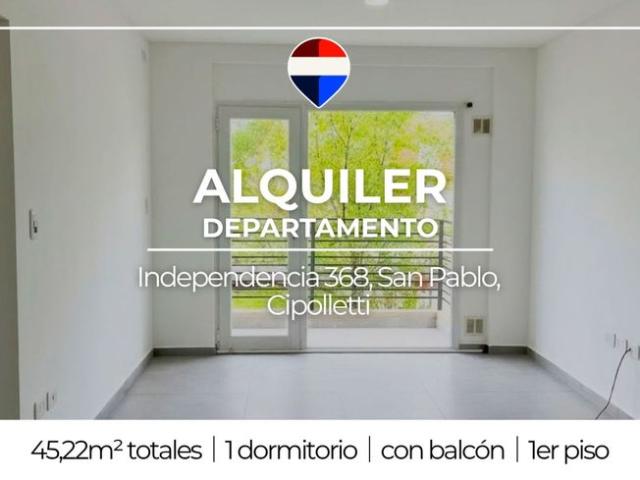 ALQUILER DEPARTAMENTO 1 DORMITORIO CIPOLLETTI