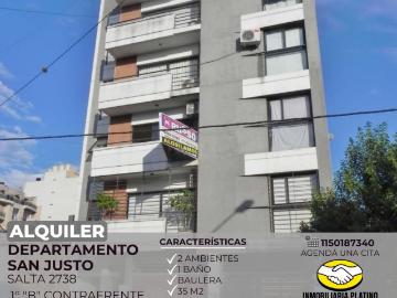 Alquiler Departamento 1 dormitorio 15 años, Contrafrente, 35m2, Salta 2700 piso 1, San Justo | Argenprop