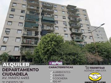 Alquiler Departamento 35 años 3 dormitorios, con balcón, Frente, Maipu, Av. 4400, Ciudadela, Partido de Tres de Febrero | Argenprop