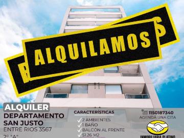 Alquiler Departamento 6 años 1 dormitorio, 51m2, con balcón, Entre Rios 3500 piso 2, San Justo | Argenprop