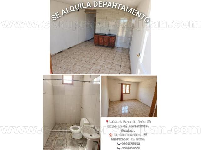 Alquiler. Departamento Cocina, Comedor Y Baño, 1 Dormitorio. Chimbas