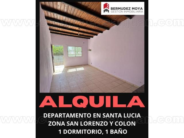 Alquiler. Departamento En Santa Lucia, 1 Dormitorio, 1 Baños, Opcional Cochera, Inmediaciones Colon Y San Lorenzo