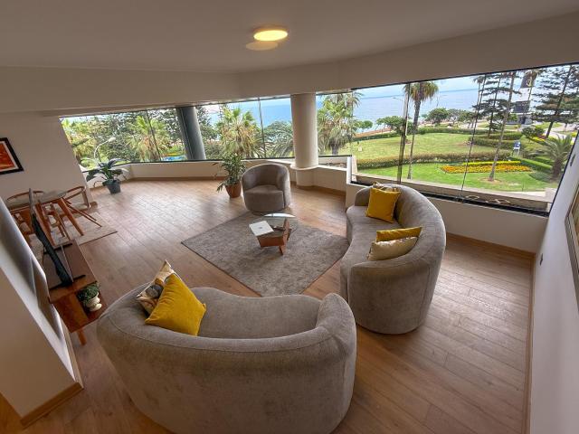 ALQUILER DEPARTAMENTO MALECON CISNEROS VISTA AL MAR 3H 2B 2 COCHERAS FRENTE FARO MIRAFLORES