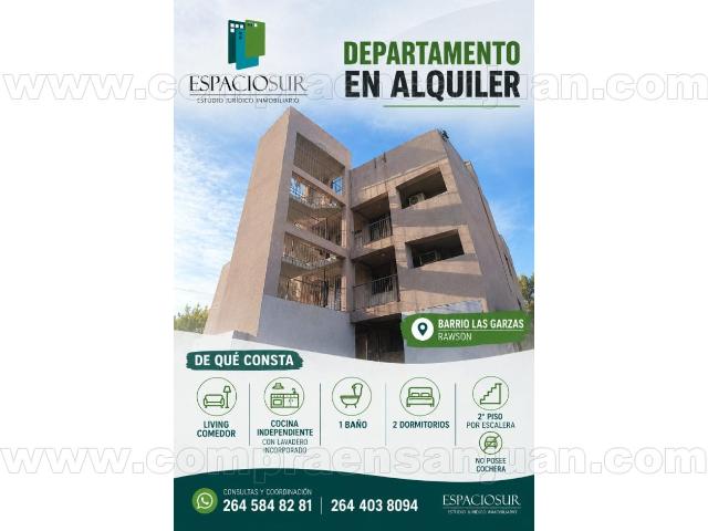 Alquiler Dpto 2 Dormitorios. Barrio Las Garzas. Rawson